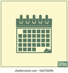 Vector illustration of calendar icon