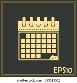 Vector illustration of calendar icon