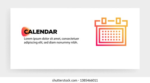VECTOR ILLUSTRATION OF CALENDAR ICON CONCEPT
