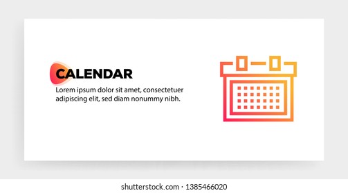VECTOR ILLUSTRATION OF CALENDAR ICON CONCEPT