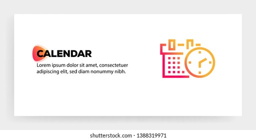 VECTOR ILLUSTRATION OF CALENDAR ICON CONCEPT