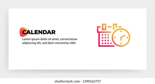 VECTOR ILLUSTRATION AND CALENDAR ICON CONCEPT