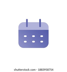 ilustración vectorial del icono de calendario con color de relleno. 