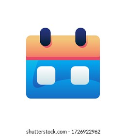 Vector illustration of calendar icon with gradient design style
