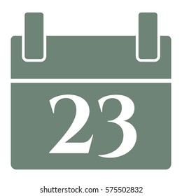 Vector Illustration of Calendar Icon in Gray
