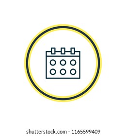 Vector illustration of calendar icon line. Beautiful stationery element also can be used as date icon element.