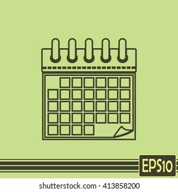 Vector illustration of calendar icon Line icon