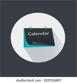 Vector illustration. Calendar icon. Office supplies on a white background. Stationery. 




