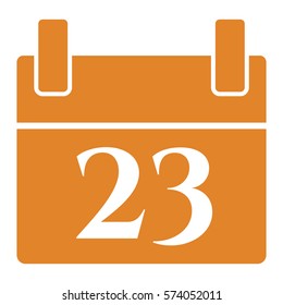 Vector Illustration of Calendar Icon in Orange
