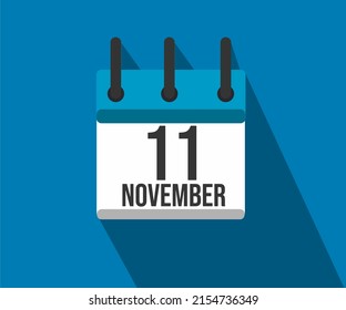 Icono vectorial de calendario. Calendario simple fechado el 11 de noviembre. mes de la lucha contra el cáncer de próstata y la diabetes.