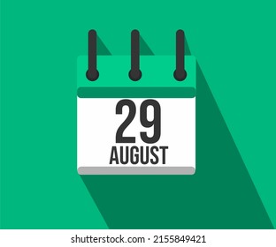 Icono vectorial de calendario. Calendario simple fechado el 29 de agosto. Lucha Contra El Mes Del Linfoma.