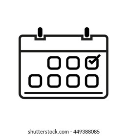 Vector illustration of calendar with the mark on it.