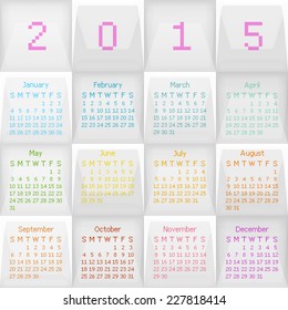 Vector illustration calendar for new year.