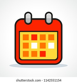 Vector illustration of calendar on white background