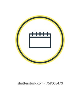 Vector Illustration Of Calendar Outline. Beautiful Entertainment Element Also Can Be Used As Timetable Element.