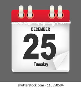 vector illustration of calendar page
