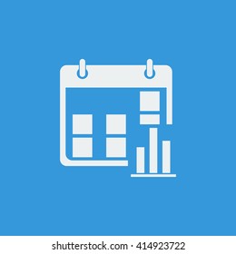 Vector illustration of calendar stats icon. Premium quality web icon