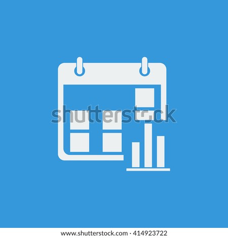 Vector illustration of calendar stats icon. Premium quality web icon