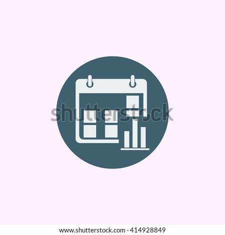 Vector illustration of calendar stats icon. Premium quality web icon
