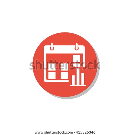 Vector illustration of calendar stats icon. Premium quality web icon.