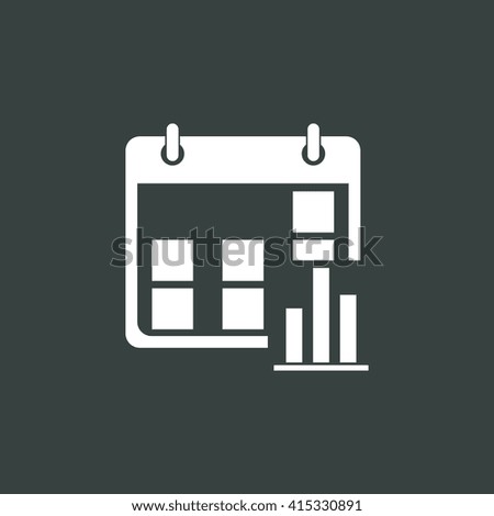 Vector illustration of calendar stats icon. Premium quality web icon.