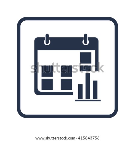 Vector illustration of calendar stats icon. Premium quality calendar web element