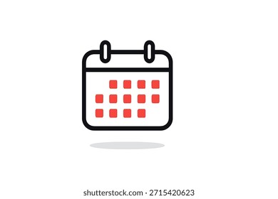 Vector illustration of calendar. Symbol of event planning, scheduling. Icon of date appointment