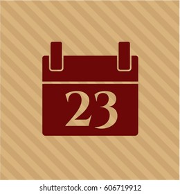 Vector illustration of Calendar symbol icon in Brown
