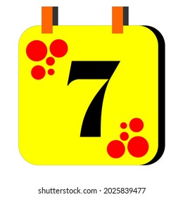 vector illustration of a calendar with yellow color and contains the month.