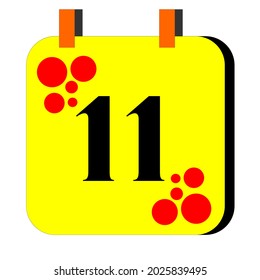 vector illustration of a calendar with yellow color and contains the month.