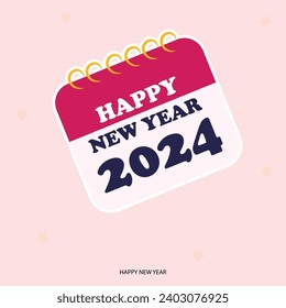 Vector illustration calender 2024 editable asset template