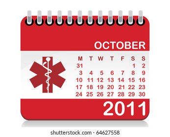 ilustración vectorial del calendario para el nuevo año 2011