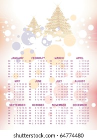 Vektorgrafik des Kalenders für das neue Jahr 2011