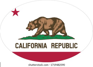 vector illustration of California flag