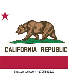 vector illustration of California flag