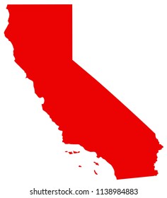 vector illustration of California map