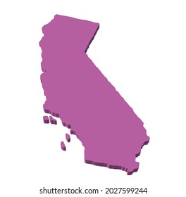 vector illustration of California map