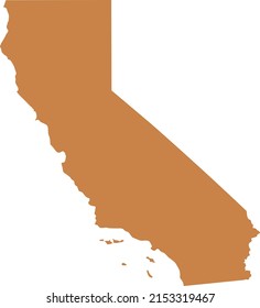 Vector illustration of California map