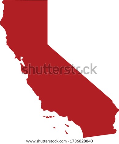 vector illustration of California map