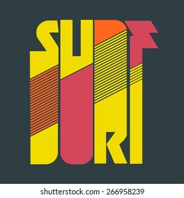 vector illustration of a California surfing ,vintage graphics for t-shirt designs