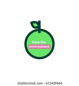 Vector illustration. A call to preservation and conservation