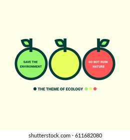 Vector illustration. A call to preservation and conservation