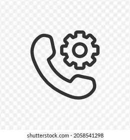 Vector Illustration Call Service Icon Dark Stock Vector (Royalty Free ...