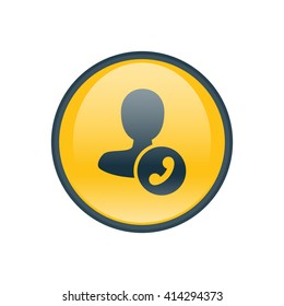 Vector illustration of call user icon