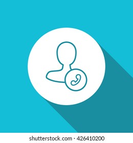 Vector illustration of call user icon