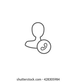 Vector Illustration Of Call User Icon
