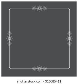 Vector illustration of a calligraphic design element, frame, for your arts, design and scrabook