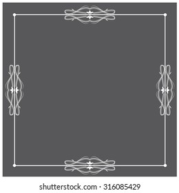 Vector illustration of a calligraphic design element, frame, for your arts, design and scrabook