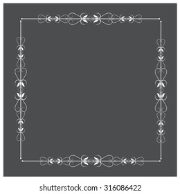 Vector illustration of a calligraphic page element, frame - for scrapbook and other designs