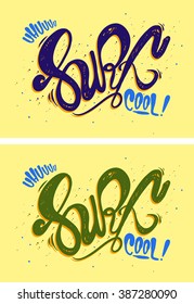 vector illustration calligraphy California surfer surf, graphics design for t-shirts,vintage graphic design. Hand drawn English phrase Surfing in retro style. Elegant hand lettering for your design.